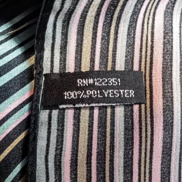Multicolor Stripe Center Pleat Oblong Scarf - Picture 6 of 7